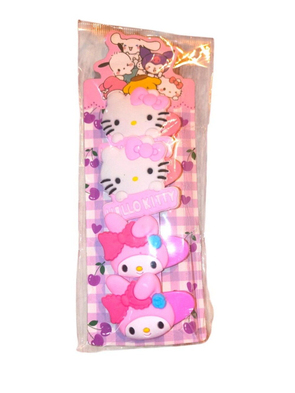 Sanrio Pink Hello Kitty & My Melody Character Hair Clips